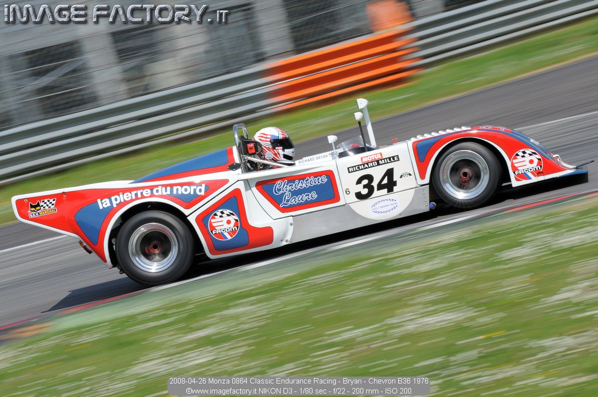 2008-04-26 Monza 0864 Classic Endurance Racing - Bryan - Chevron B36 1976